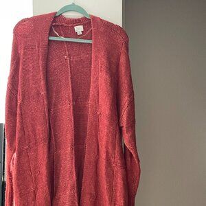 Brick Red sweater cardigan